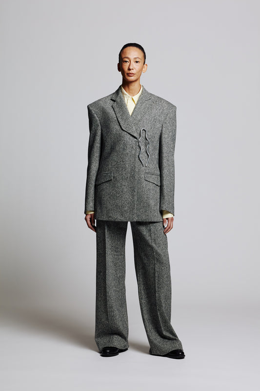 Hilma Blazer Salt and Pepper - made to order